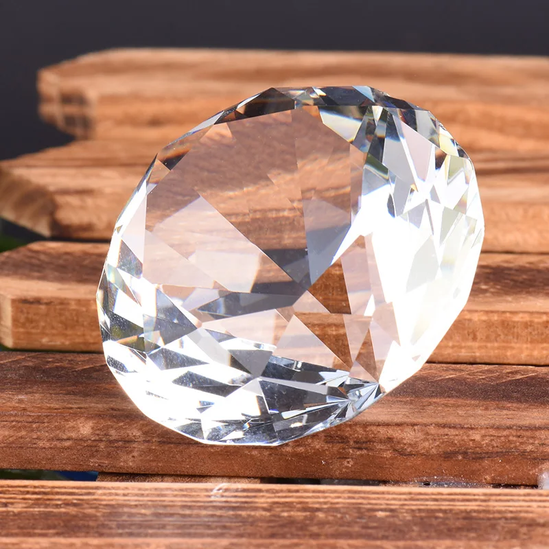 40 мм Прозрачный кристаллический алмаз пресс-папье стекло фэн-шуй ремесла аксессуары для дома Свадебные украшения вечерние сувениры