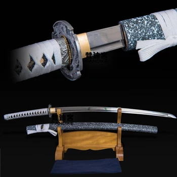 

Full Tang Sharp Japanese Samurai Katana Manganese Steel Chinese Sword Exquisite dragon pattern and warrior pattern in Daotan
