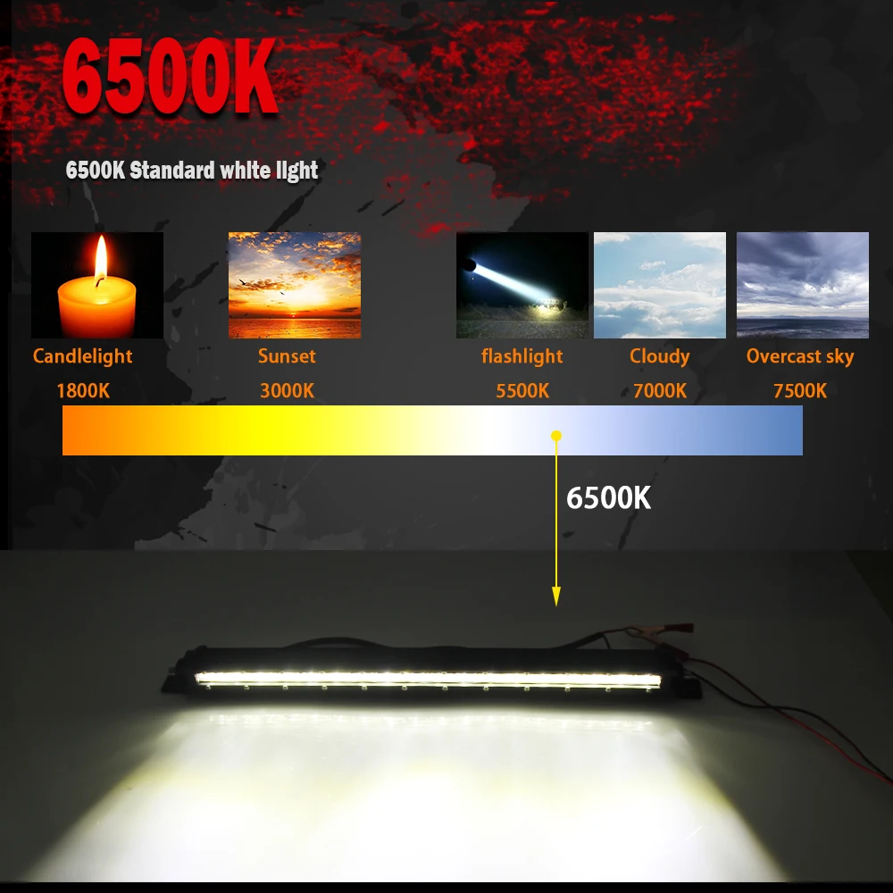 CO LIGHT 6D супер тонкий светодиодный световой бар 20 дюймов 90 Вт Однорядный для