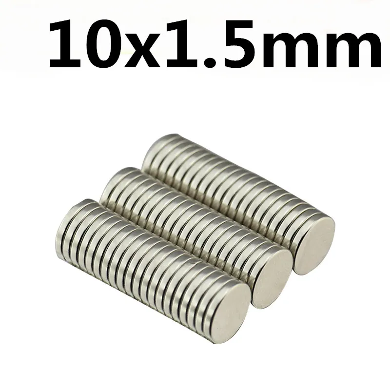 

50pcs 10 x 1.5 mm N35 Super Strong Powerful Small Round Rare Earth Neodymium Magnets 10 x 1.5 mm