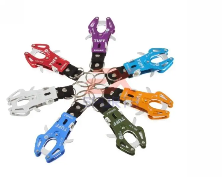 Tiger Head Carabiner Hiking Camp Spring Clip Lock Hook Buckle Keychain Keyring  (1)
