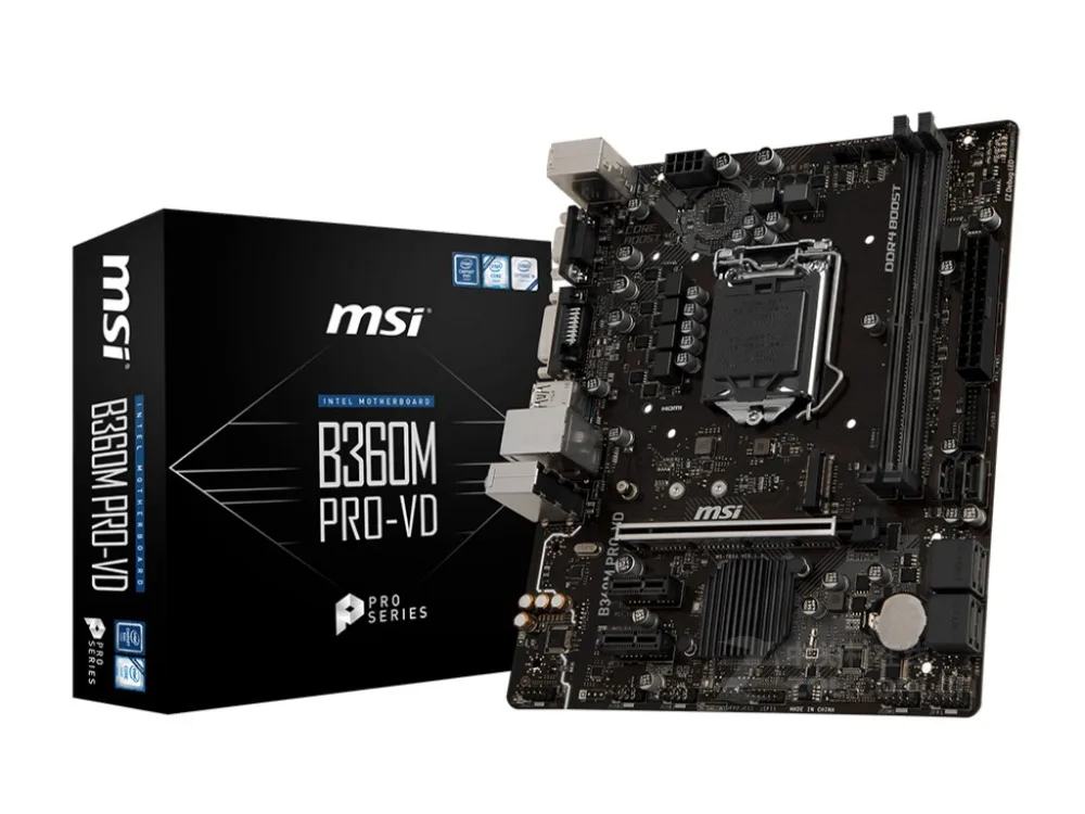 MSI B365M PROVH Motherboard LGA 1151 Core I7/i5/i3 DDR4 2666MHz Gen1 32GB PCIE VGA Intel B365