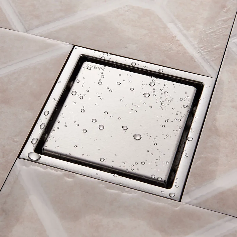 Матовый Nicke напольные стоки из нержавеющей стали квадратный душ Трап плитка вставка сливной канал для ванной комнаты кухня отходов Решетка