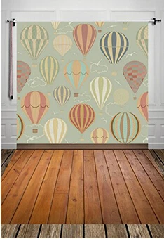 

HUAYI Children Fire Balloon Backdrop Art Fabric Photography backdrops Prop photo Studio Newborn Background D-7551