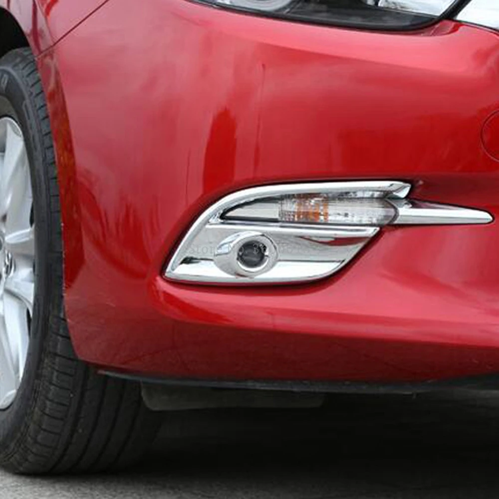 For Mazda 3 M3 Axela 2017 2018 Car Styling Parts Head Fog light Front Foglamp Covers Chrome Molding Trim Exterior Accessories For Mazda 3 M3 Axela 2017 2018 Car Styling Parts Head Fog light Front Foglamp Covers Chrome Molding Trim Exterior Accessories