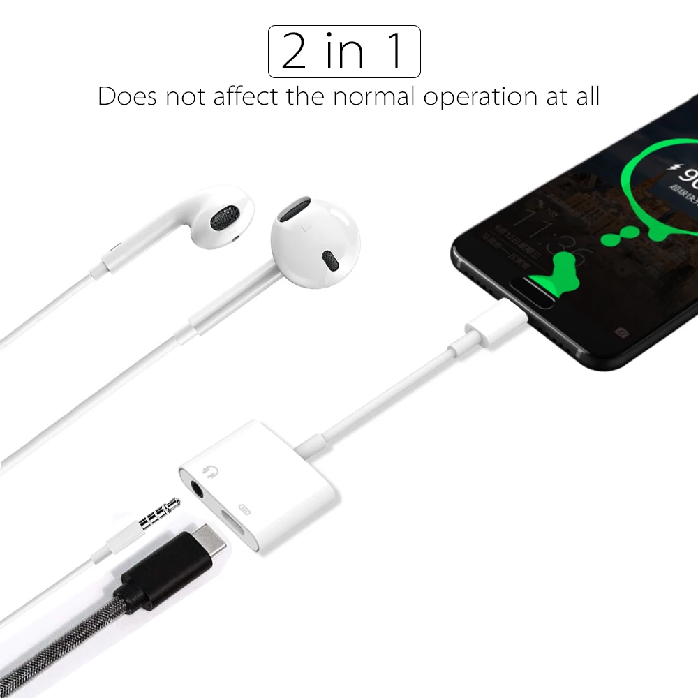 Адаптер для наушников PORTEFEUILLE Type C Hdmi адаптер Huawei Mate 10 Pro 2 в 1 двойной разъем типа 3 5
