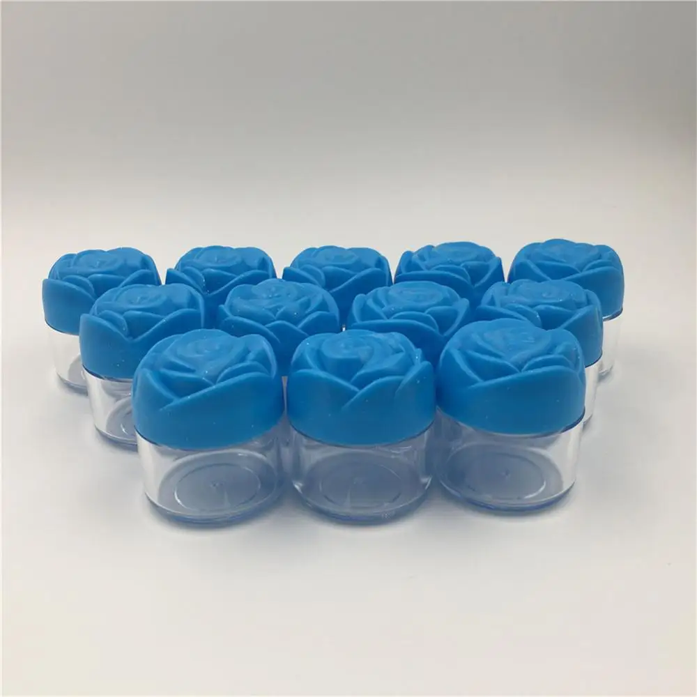 

12 pcs clear cream mini jar small empty bottles New rose pattern cosmetics container bank Beauty salon bottling free shipping