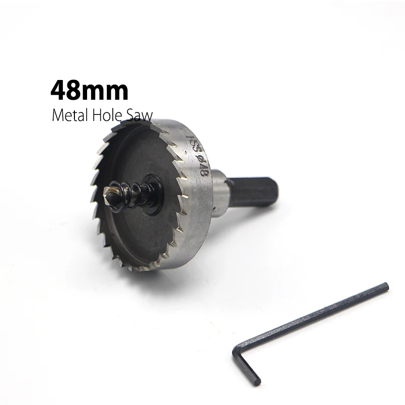 1Pc 48mm 1.89" Core Drill Bit Metal Hole Saw High Speed Steel Core Special for HSS Stainless Steel