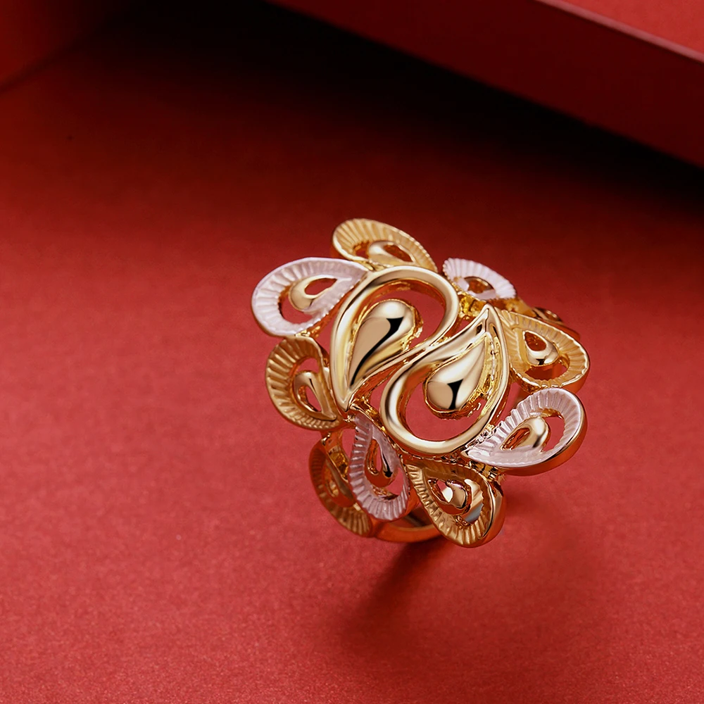 Viennois серебро золото цвет женщины размер кольца капли воды форма многослойных широкий кольца женский коктейль кольца