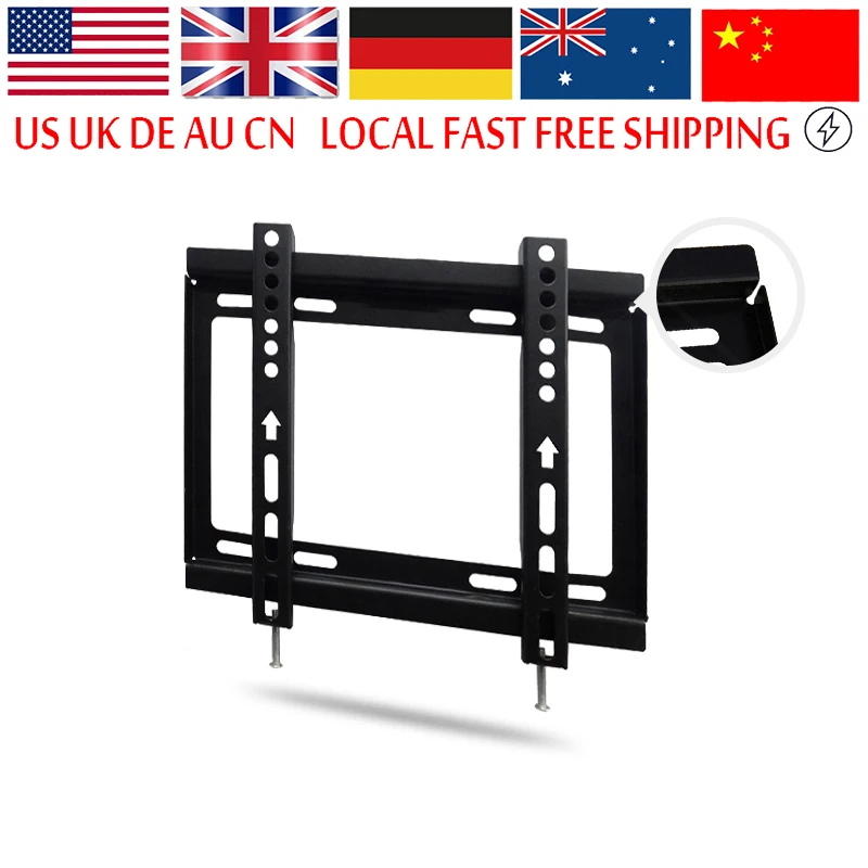 Image Flat TV Wall Mount Bracket LCD LED Screen for 14 inch to 32 inch TV Screen TV Mount Wall Tilt Swivel Holder