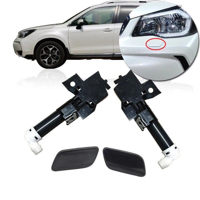 

CAPQX For Subaru Forester 2013 2014 Front HeadLight headlamp Washer Nozzle and Cover Spray Jet cap Housing House