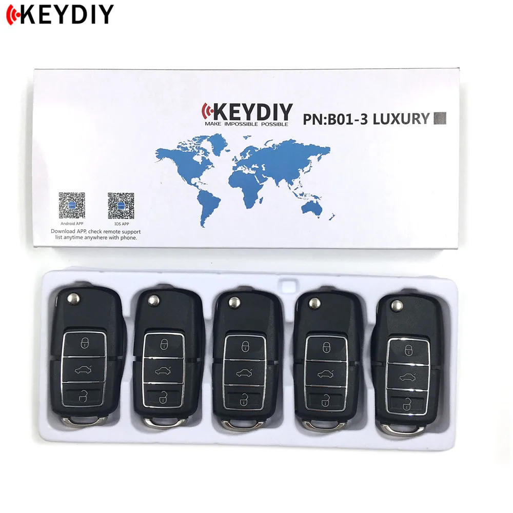 10 шт./лот, KEYDIY KD-X2 B01-Luxury черный дистанционный Автомобильный ключ для KD900/URG200 ключ программист серии B пульт дистанционного управления