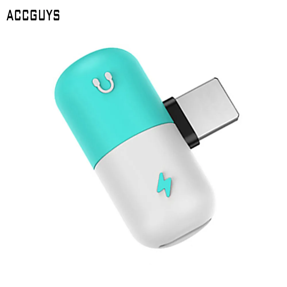Kopen ACCGUYS IOS Splitter Jack Headphone Adapter voor iPhone 7X8 Plus XR XS 2 In 1 Call Lader Oortelefoon aux Audio OTG Kabel Adapter