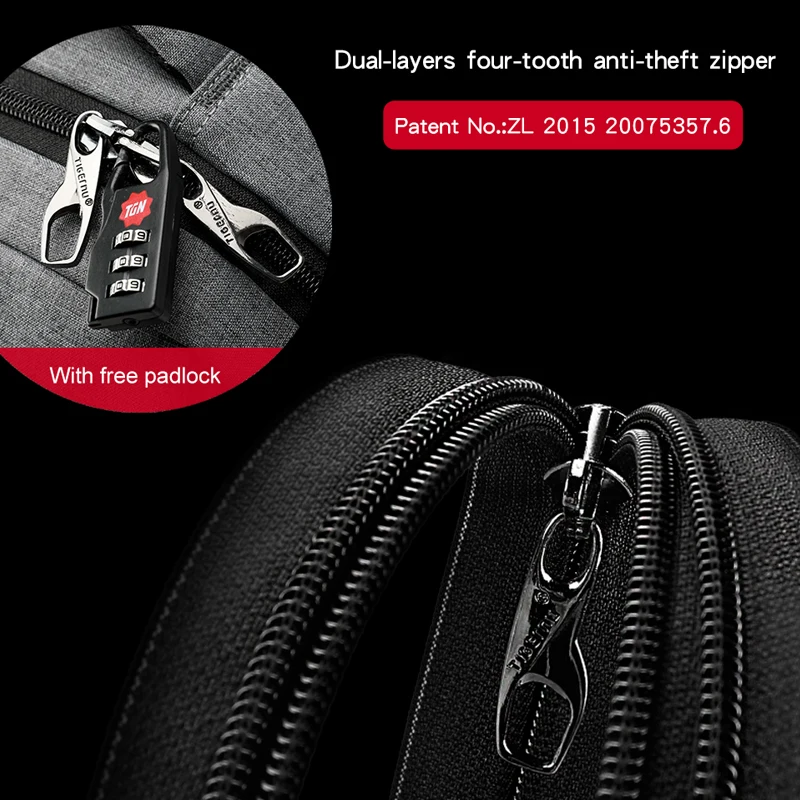  Tigernu Causal Water Repellent Anti theft Men 15.6 inch Laptop Backpacks 24L Schoolbag for Boys Bus