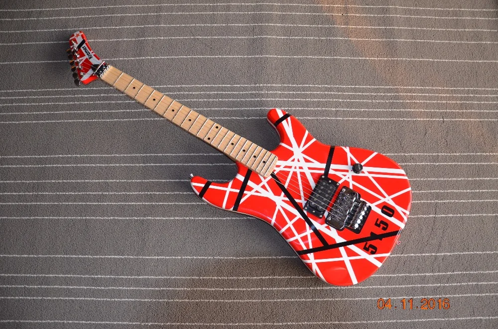 Kramer 5150 Custom Guitar Floyd Rose Electric Guitar With Red ,white