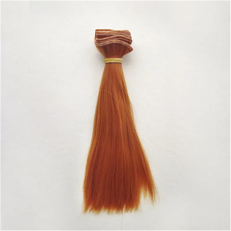 15*100cm Straight Hair Extensions for All Dolls DIY Wigs Hair Heat Resistant Fiber Hair Wefts Doll Accessories 19