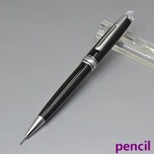 Clássico mb preto metal lápis mecânico com cabeça de cristal escola papelaria escritório luxo 2b escrita canetas presente