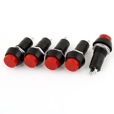 

Красный колпачок 2 Pin SPST N/O OFF-(ON) Круглый Мгновенный Кнопочный звуковой переключатель