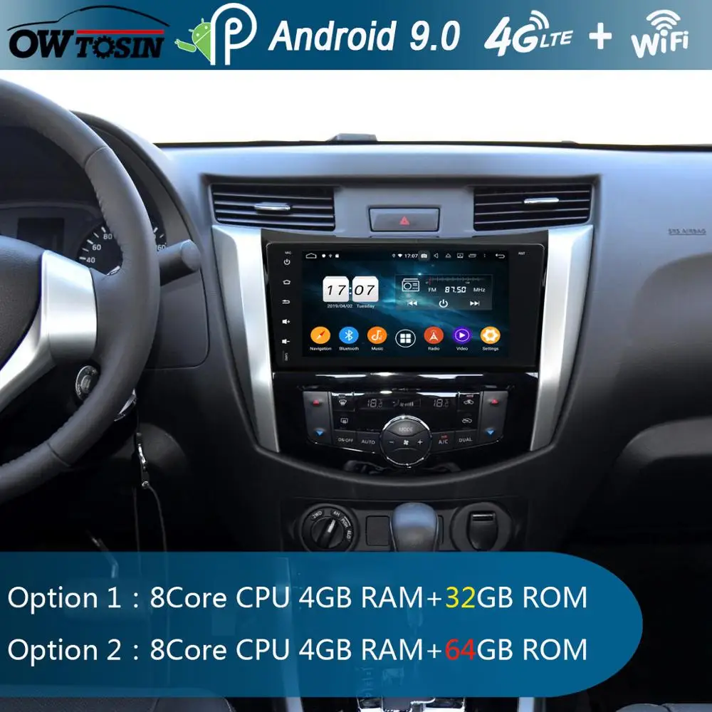 

9" IPS 8Core 4G RAM+64G ROM Android 9.0 Car DVD Radio GPS For Nissan Navara NP300 2014 2015 2016 2017 2018 DSP CarPlay Parrot BT