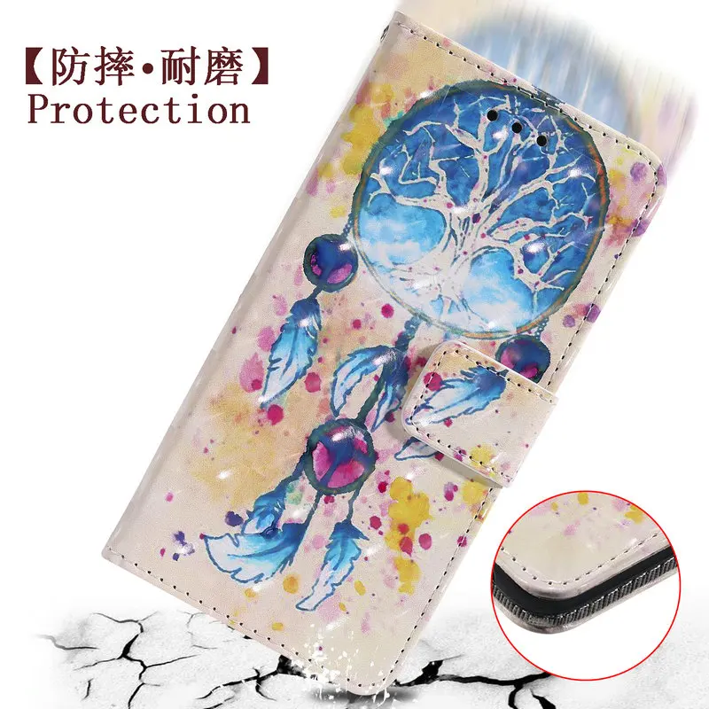 

3D Patterned Wallet for Sony Xperia 10 Case Funda Sony 10 Sony10 Cover Fashion PU Leather Flip Housing for Sony Xperia10 Case