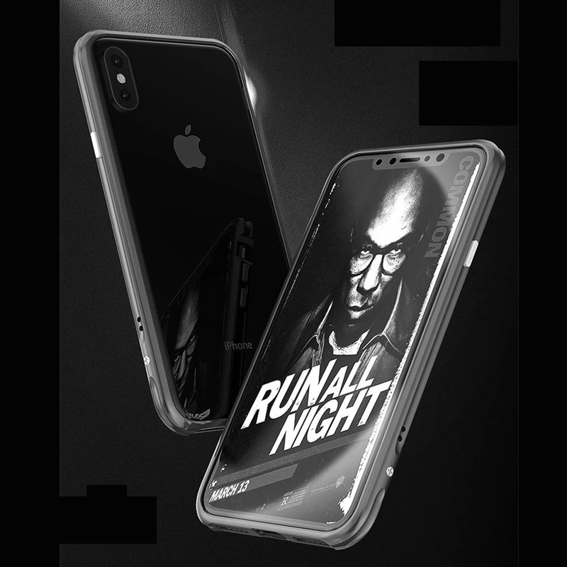 

Luxury Original Brand LUPHIE Aluminum Metal Bumper For iPhone 8 Case Column Shape Frame With Metal Button