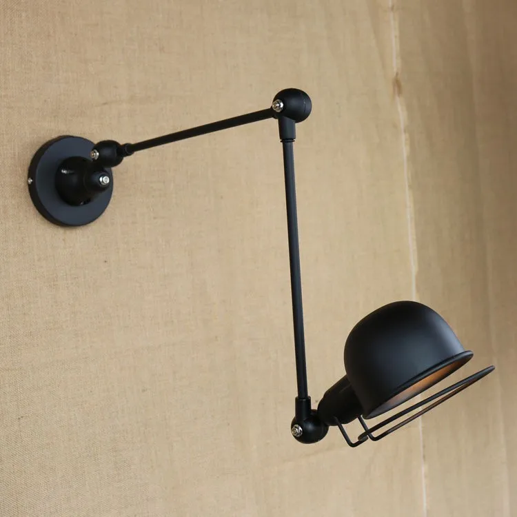 E14 винтажная лампа Jielde черный металл 2 руки промышленный настенный светильник в стиле лофт настенный светильник