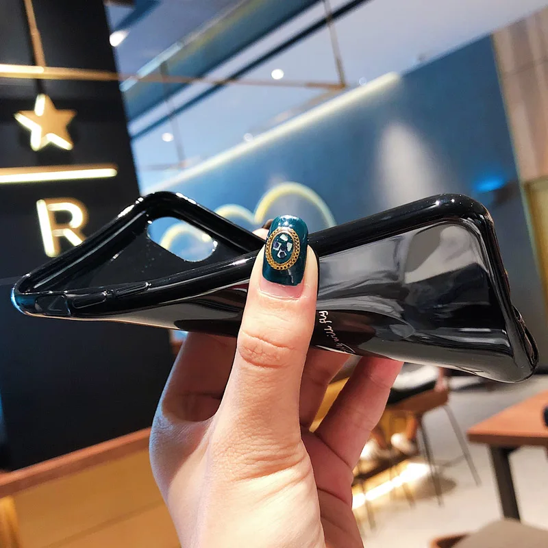 WLMLBU سيليكون ريشة حقيبة لهاتف أي فون 7 8 زائد XS ماكس XR Xs إلكتروني الهاتف خزائن هاتف آيفون X 8 7 6 6 S زائد لينة TPU الغطاء الخلفي