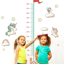 Animals Deer Monkey horse rabbit Height Measure wall sticker for kids rooms Decor Wall Decals Art Growth Chart Nursery Room