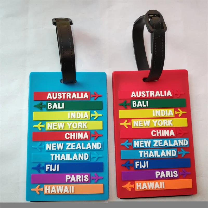 

High Quality Travel Luggage Tag Country Letters ID Address Holder Protection Suitcase Tag Travel Accessories Portable Label