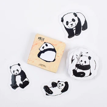 

45 PCS/box Cute panda Paper Sticker Decoration Decal DIY Album Scrapbooking Seal Sticker Kawaii Stationery Gift Material Escol