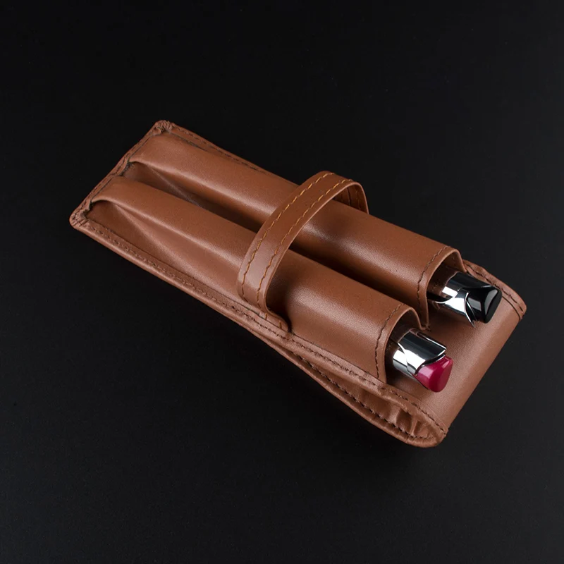 

high quality office supplies Leather PU Pen Bag for 2 MB pens new pouch/pencil case Capacity for Luxury Gift Pens pencil bag