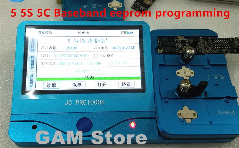 JC программатор NAND Flash PCIE Baseband eeprom считывающий модуль записи для iPhone/iPad Error батарея ремонт данных инструмент исправление машины