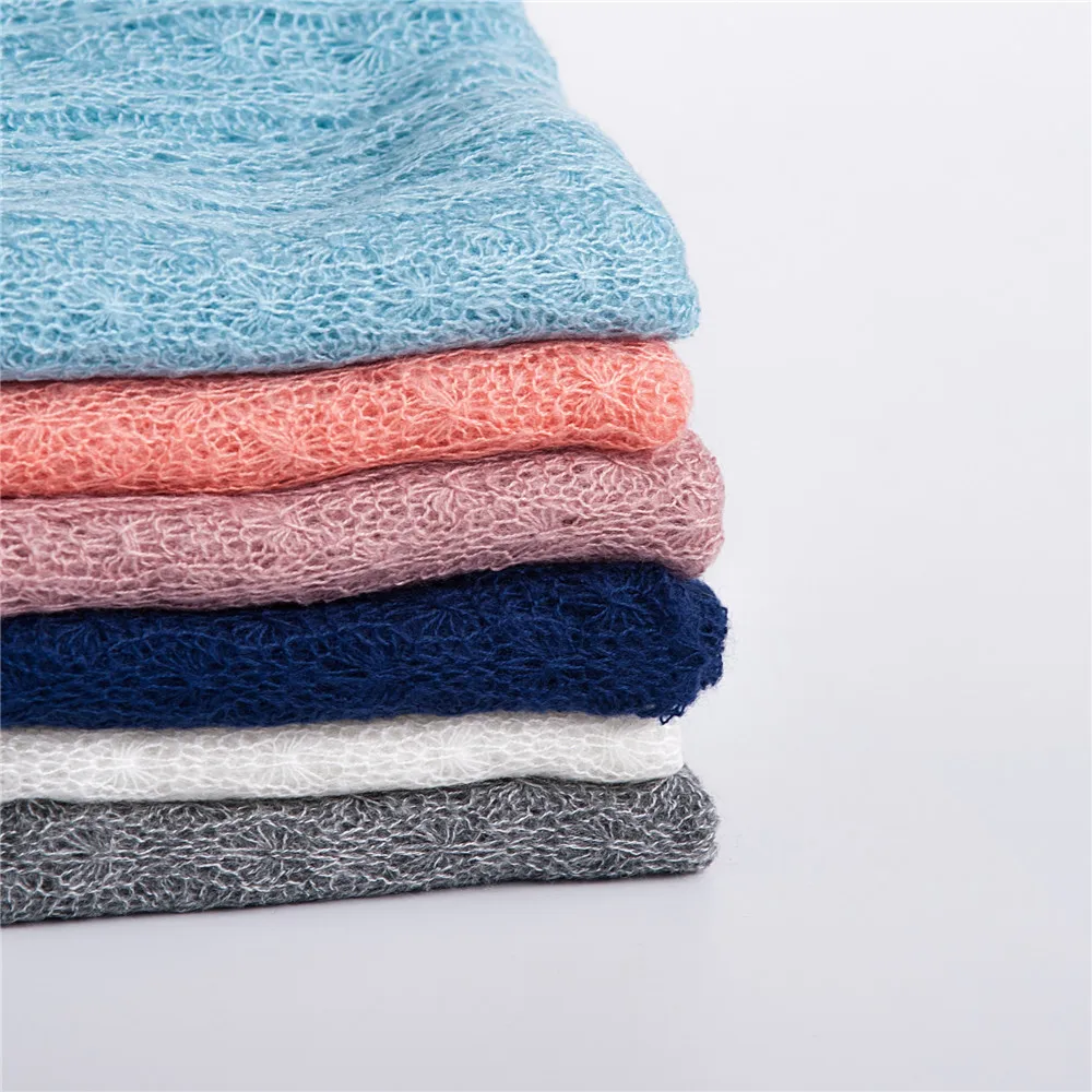 Newborn Photography Props Mohair Wrap Headband Set Baby Photography Wraps 40X150cm Baby Wrap Cloth Baby Photo Props Accessories