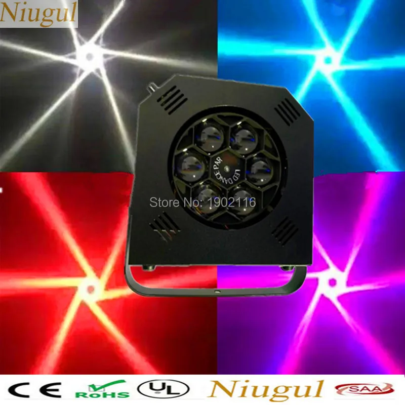 

Niugul 100W Bee Eye Beam Light 6X15W RGBW 4IN1 DMX512 LED Scan Rotate Effect Lights For KTV Stage Party Wedding Events Lighting