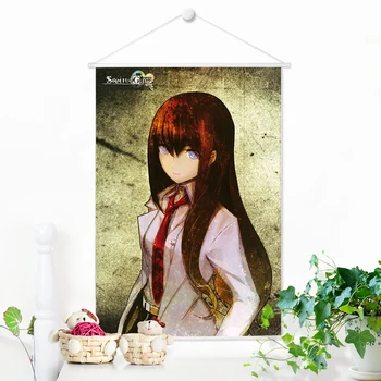 

Japanese Anime Stein Gate Kurisu Scroll Painting By Numbers Microfiber Animation Wall Picture Print Poster 100x70cm