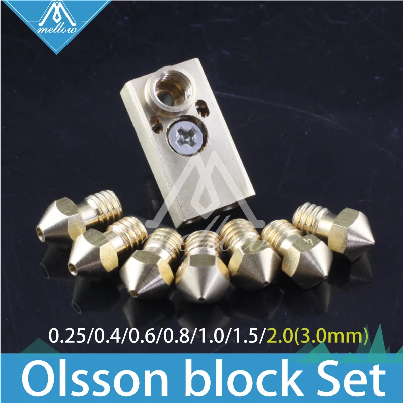 3D принтер для Ultimaker 2 + UM2 Extended Olsson набор 1 75/3 0 мм нити Heaterblock hotend сопла Сменные|olsson