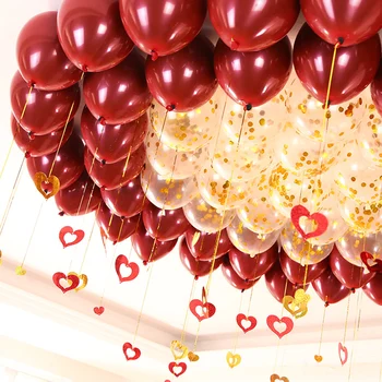 

Round Ballons 12inch 50pcs Metallic Ball Marriage Helium Inflatable Wedding Birthday Party Decoration Room