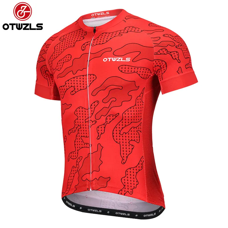 2018 cycling jersey men summer short sleeve red mountain bike jersey