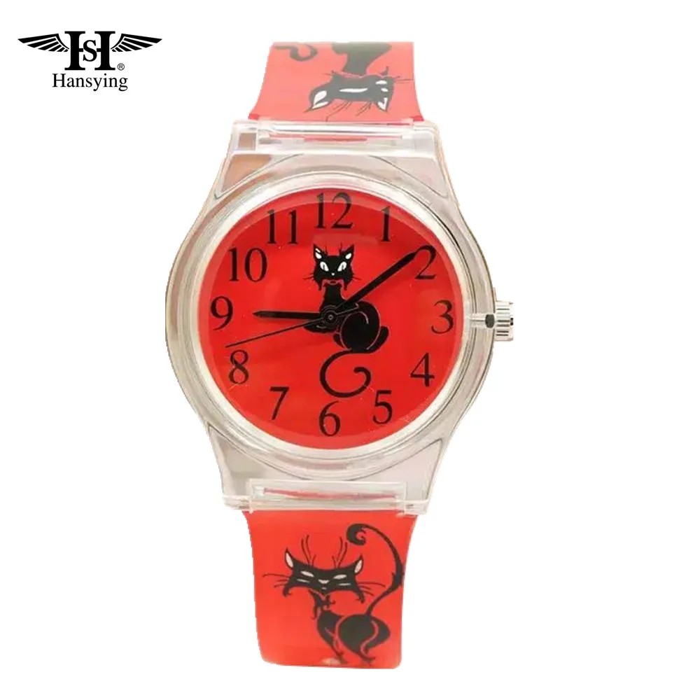 

Hansying Cartoon Cat Design Woman Waterproof Digital Quartz Watch Student Watch Relogios Feminino