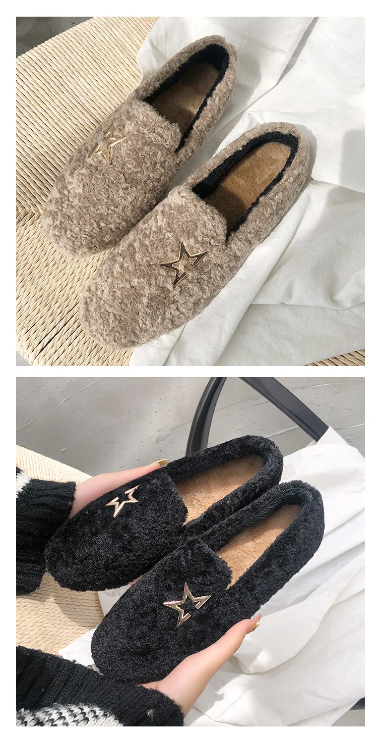 2018 Winter New Warm Flock Ankle Boots Flat Short Plush Snow Boots Women High Quality Slip-On Shoes Size 35-39 M8D256 (19)