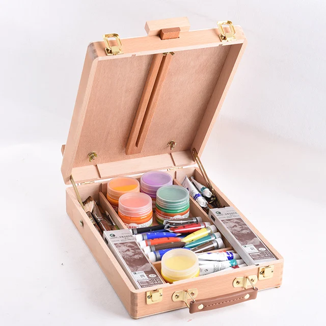 Wooden Easel for Painting Sketch Easel Drawing Table Box Oil Paint Laptop Accessories Painting Art Supplies For Artist Children 5