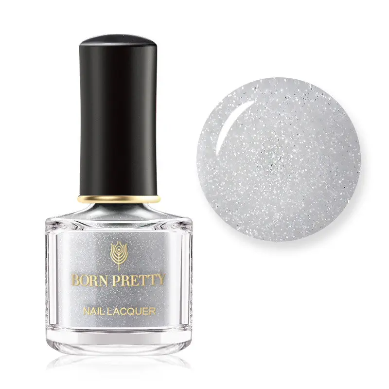 

BORN PRETTY 6ml Crystal Sand Top Coat Nail Polish Glitter Liquid Scrub Dust Nail Polish Lacquer
