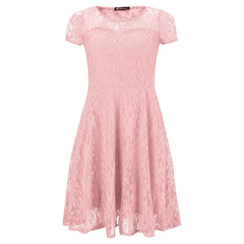 

Casual Summer Dresses XXXXL 5XL Plus Size Lace Dress Women Print O-Neck Elegant Fashion Harajuku Vestidos De Festa Solid Vestido