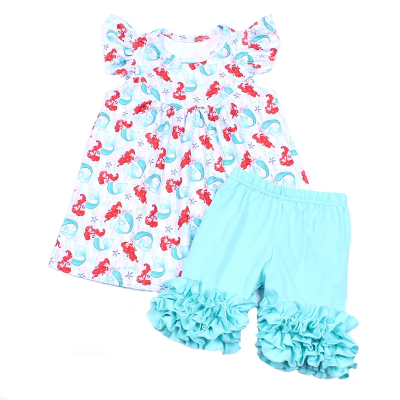 ruffle short set