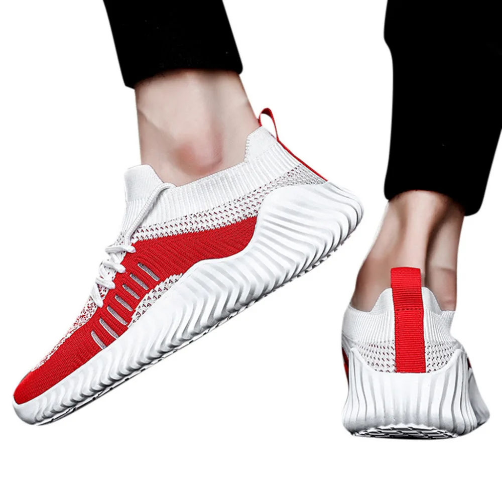 2019 Men's mesh breathable sports shoes wear running fashion wild lightweight casual comfortable sneakers homens 40J5 | Спорт и