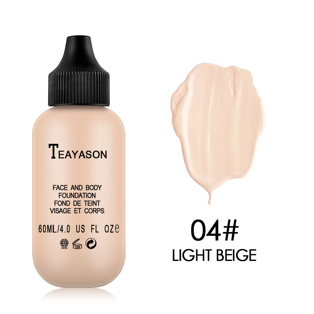 TEAYASON beauty, 60 мл, тональный крем, мягкий, матовый, стойкий, контроль жирности, консилер, увлажняющий, жидкий, тональный крем, макияж, TSLM1 - Цвет: 04