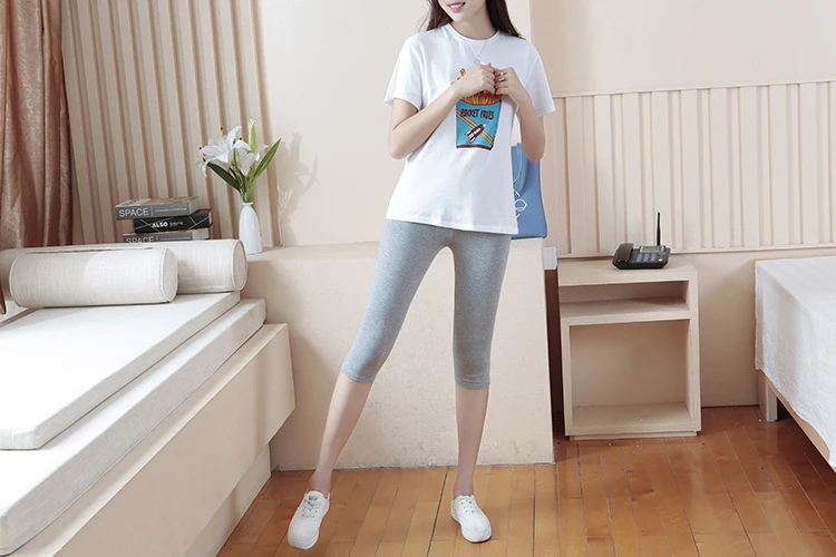 Fina para Mulheres Modal Verão Sete Pontos Leggings Seção Trabalho Desgaste Fino Respirável Confortável Casa Casuais 2021 1 fina das mulheres trabalho desgaste Fino respirável