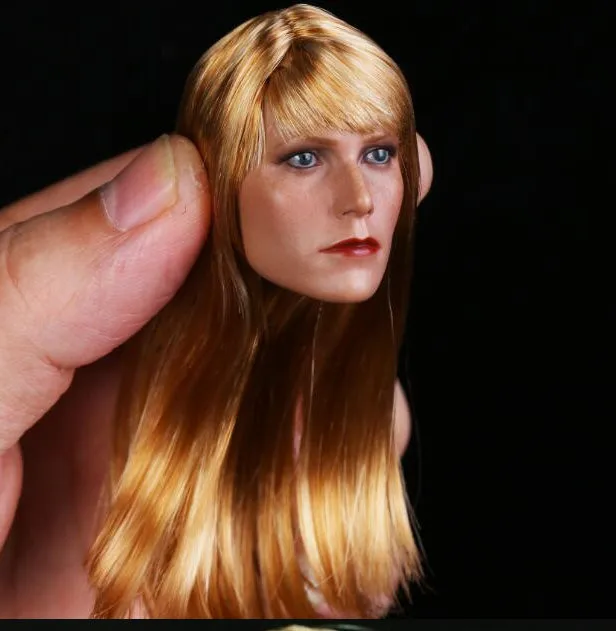 Изготовленные на заказ 1/6 весы Gwyneth Paltrow Pepper Potts голова Лепка для горячих игрушек