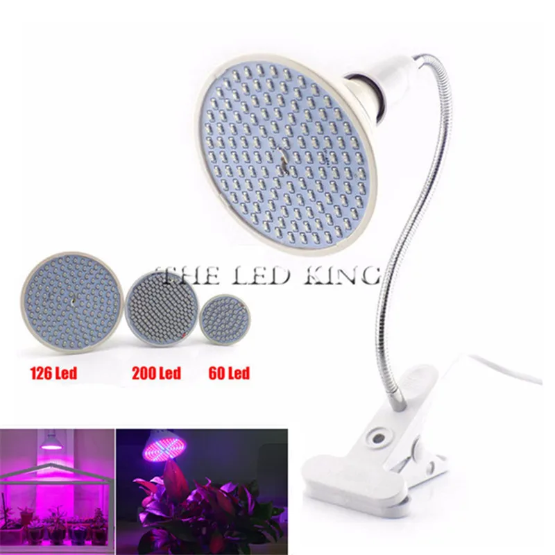 Led Plant Flower Grow Light Bulb Lamp Lighting Set Desk Clip Holder For