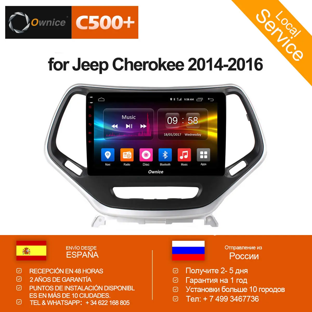 

Ownice C500+ G10 10.2 inch Octa 8 Core Android 8.1 Car Radio Player for Jeep Cherokee 2014 - 2016 Audio Stereo Car Electronics